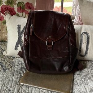 Leather backpack